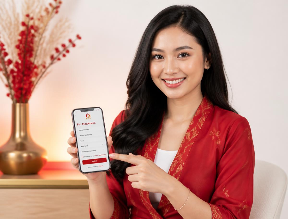 Pengguna mendaftar Jaya ID melalui ponsel