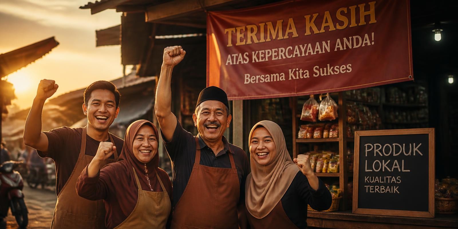 Pelaku usaha Indonesia merayakan keberhasilan usahanya